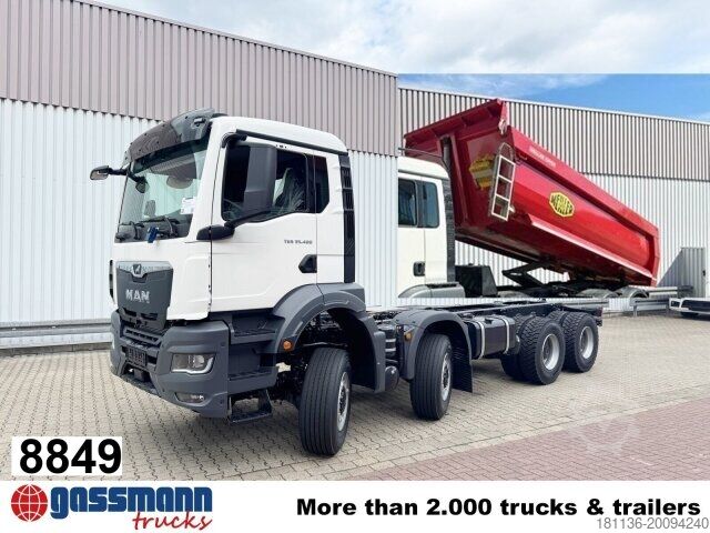Spezial-LKW MAN TGS 35.480 8x8 BB CH, Meiller Stahlmulde 18m³