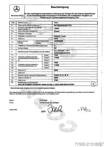 Standard SZM Mercedes-Benz 963-4-A - Actros 1848 L LS BigSpace mit