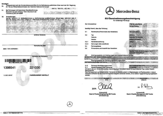 Standard SZM Mercedes-Benz 963-4-A - Actros 1848 L LS BigSpace mit