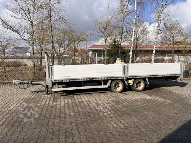Open trailer Humbaur HBTZ 137224  14,4 t Tandem- Pritschenanhänger- Tieflader