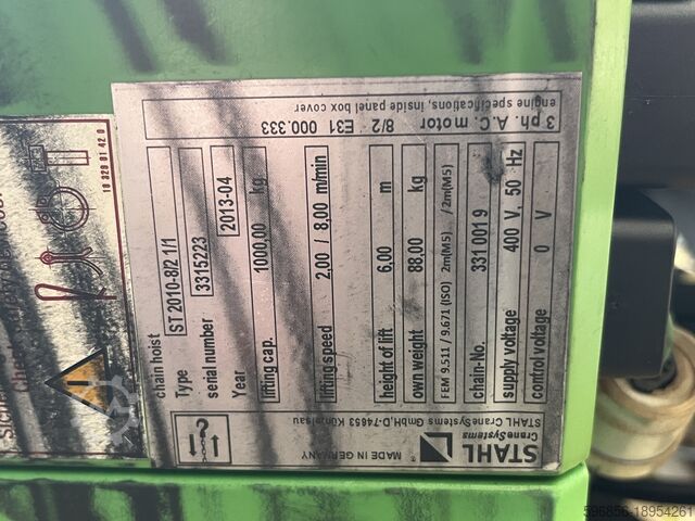 Brückenkran L- 1046cm, 1000kg + Winde. Suwnica  L-1046cm 1000kg