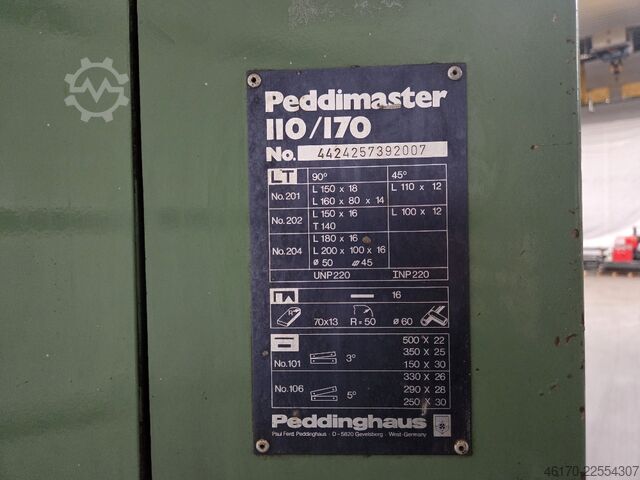 Profilstahlschere Peddinghaus Peddimaster 110/170