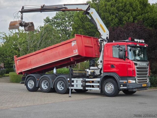 Tipper with crane Scania G 400 B 8X4*4 TRIPLE!! KRAAN/KIPPER!!  NL TRUCK!
