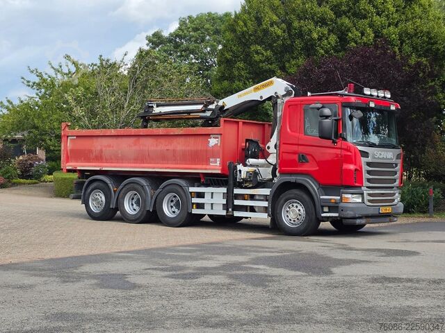 Tipper with crane Scania G 400 B 8X4*4 TRIPLE!! KRAAN/KIPPER!!  NL TRUCK!
