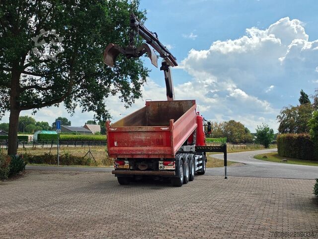 Tipper with crane Scania G 400 B 8X4*4 TRIPLE!! KRAAN/KIPPER!!  NL TRUCK!