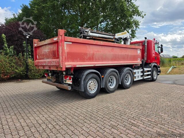 Tipper with crane Scania G 400 B 8X4*4 TRIPLE!! KRAAN/KIPPER!!  NL TRUCK!