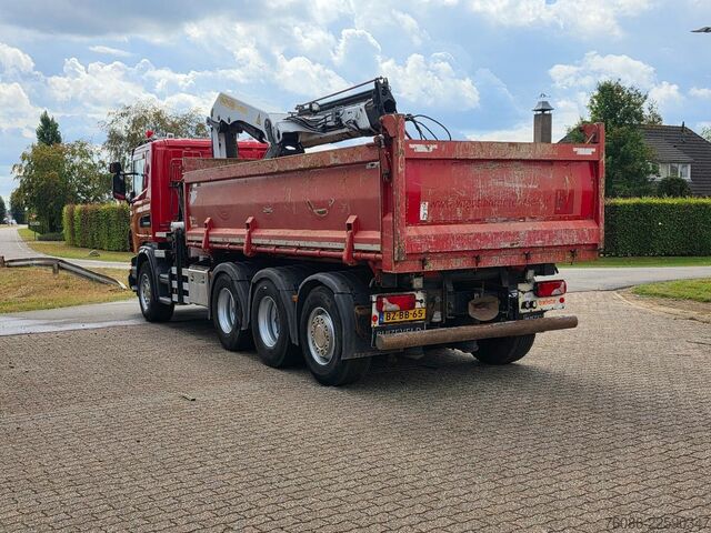 Tipper with crane Scania G 400 B 8X4*4 TRIPLE!! KRAAN/KIPPER!!  NL TRUCK!
