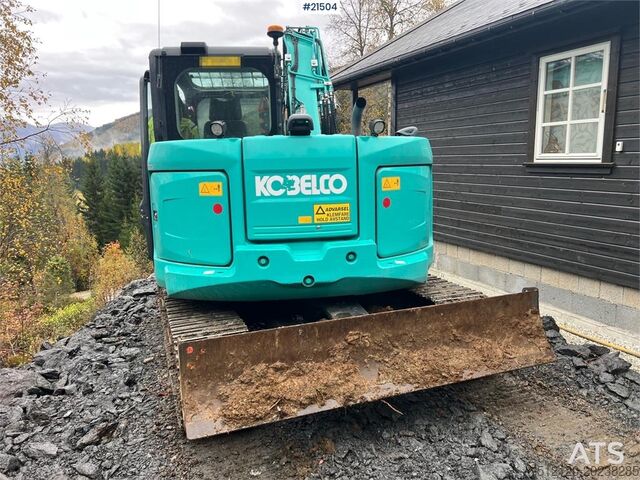 Crawler excavator Kobelco Sk75SR-3E excavator w/ sanding bucket, rototilt an