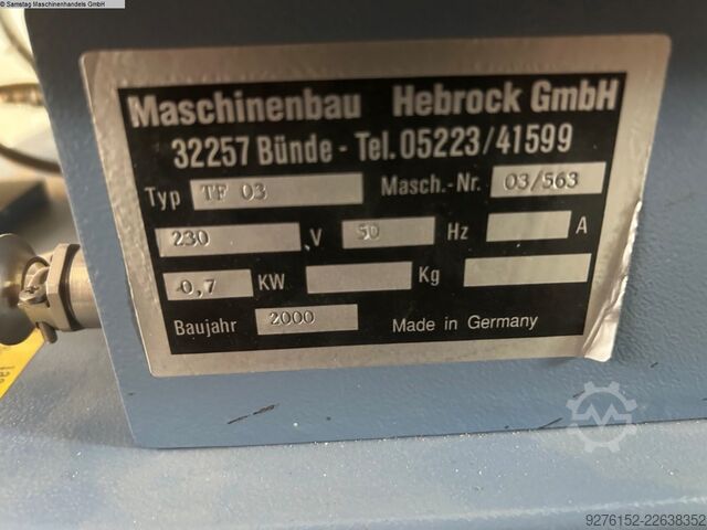 Edge rounding milling machine HEBROCK TF 03