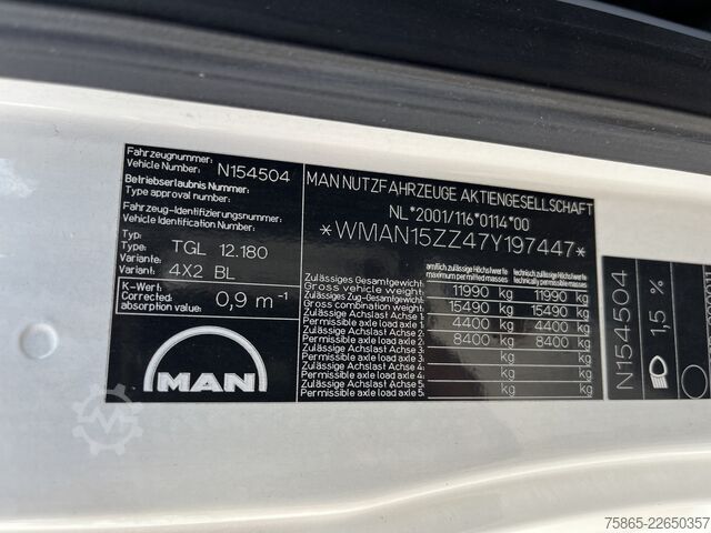 Koffer Man TGL 12.180 / 781 dkm / Oil Leak / Gearbox Probl...