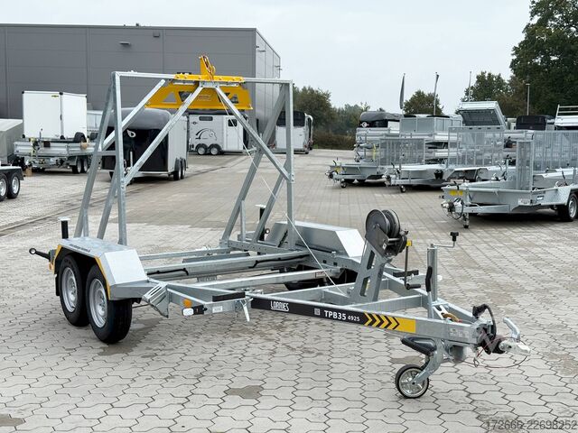 Kabeltrommelanhänger Lorries TPB35-4925 | HANDSEILWINDE 280X165CM 3500KG KABELTROMMELANHÄNGER