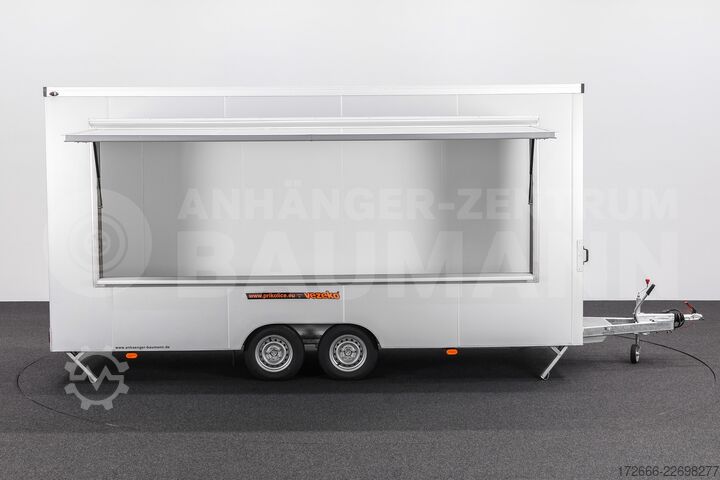 Verkaufsanhänger Vezeko VEA 27.50 PROFI | SILBER 500X200X235CM 2700KG VERKAUFSANHÄNGER