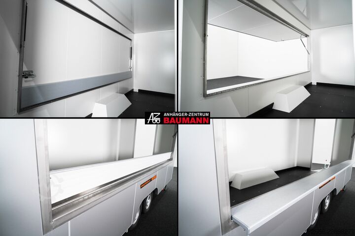 Verkaufsanhänger Vezeko VEA 27.50 PROFI | SILBER 500X200X235CM 2700KG VERKAUFSANHÄNGER