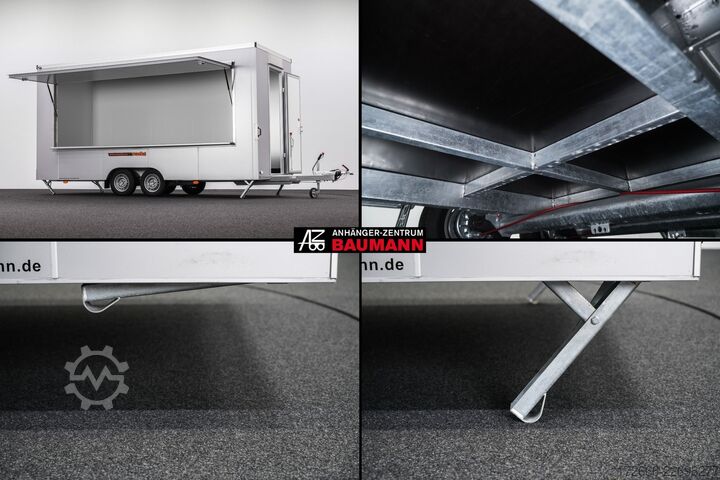 Verkaufsanhänger Vezeko VEA 27.50 PROFI | SILBER 500X200X235CM 2700KG VERKAUFSANHÄNGER
