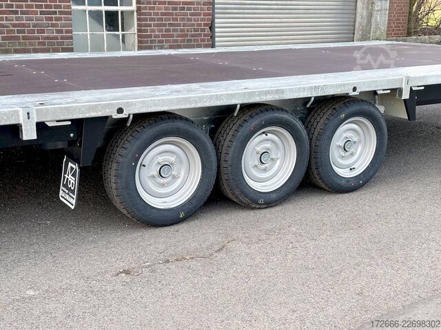 Flatbed trailer Brian James Trailers CONNECT 476-5522-35-3-12 | TRIDEM 550X229CM 3500KG HOCHLADER | SCHWARZ