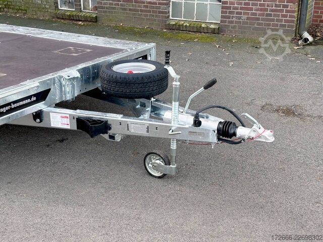 Flatbed trailer Brian James Trailers CONNECT 476-5522-35-3-12 | TRIDEM 550X229CM 3500KG HOCHLADER | SCHWARZ