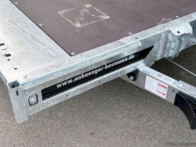 Flatbed trailer Brian James Trailers CONNECT 476-5522-35-3-12 | TRIDEM 550X229CM 3500KG HOCHLADER | SCHWARZ