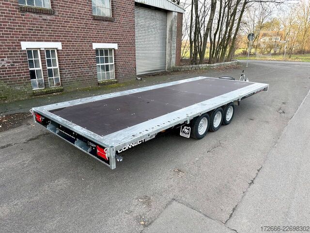 Flatbed trailer Brian James Trailers CONNECT 476-5522-35-3-12 | TRIDEM 550X229CM 3500KG HOCHLADER | SCHWARZ