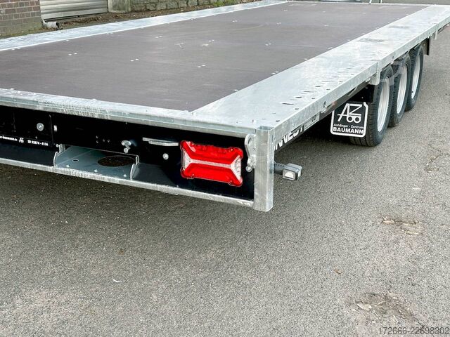 Flatbed trailer Brian James Trailers CONNECT 476-5522-35-3-12 | TRIDEM 550X229CM 3500KG HOCHLADER | SCHWARZ
