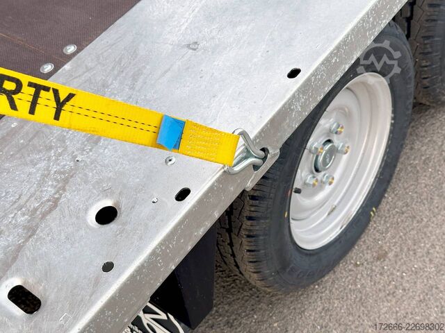 Flatbed trailer Brian James Trailers CONNECT 476-5522-35-3-12 | TRIDEM 550X229CM 3500KG HOCHLADER | SCHWARZ