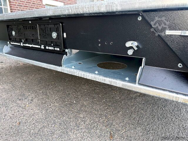 Flatbed trailer Brian James Trailers CONNECT 476-5522-35-3-12 | TRIDEM 550X229CM 3500KG HOCHLADER | SCHWARZ