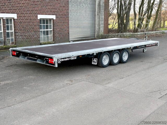 Flatbed trailer Brian James Trailers CONNECT 476-5522-35-3-12 | TRIDEM 550X229CM 3500KG HOCHLADER | SCHWARZ