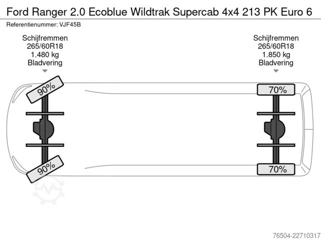 Pickup Ford Ranger 2.0 Ecoblue Wildtrak Supercab 4x4 213 PK...