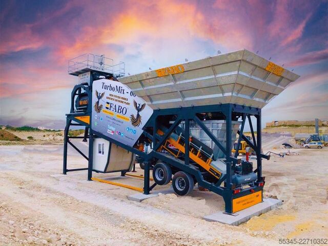 Mobile Betonmischanlage FABO Mobile Concrete Batching Plant 60 m3/h Mobile Concrete Batching Plant