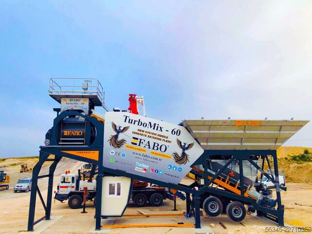 Mobile Betonmischanlage FABO Mobile Concrete Batching Plant 60 m3/h Mobile Concrete Batching Plant