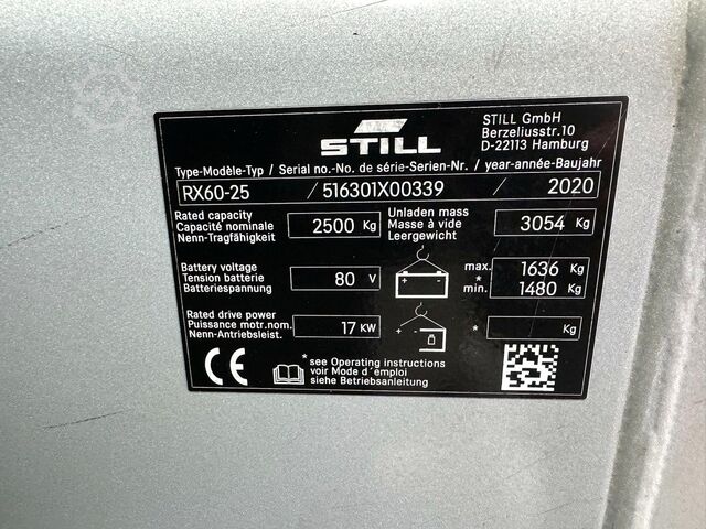 S+UVV 05/27 Seitensch. Elektro 5.917 h Still RX 60-25
