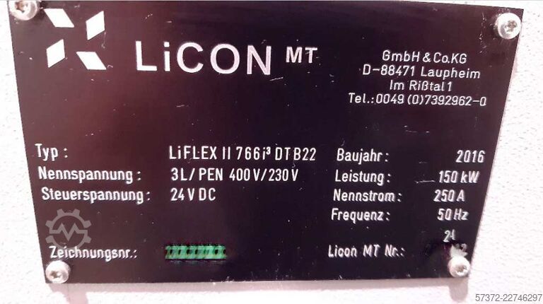 CNC 5-Achsen-Bearbeitungszentrum Licon LiFLEX II 766 i³ DT B22