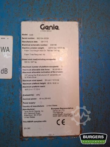 Telescopic boom lift Genie S-65