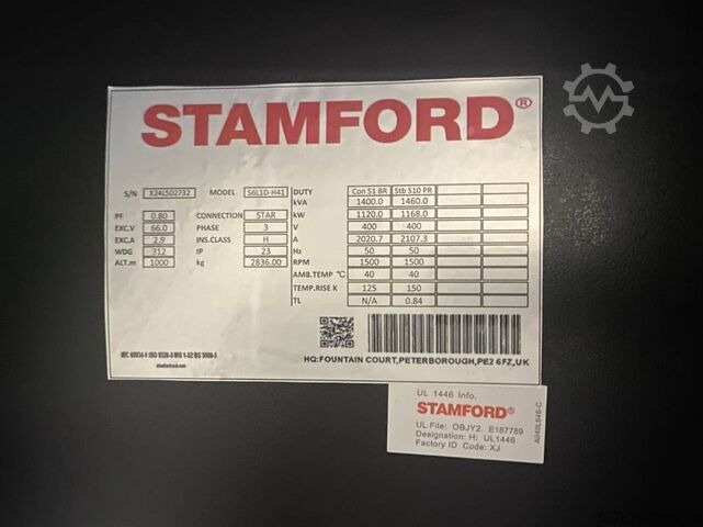 Aggregat Cummins KTA50-G3 - 1375 kVA Generator - DPX-18819