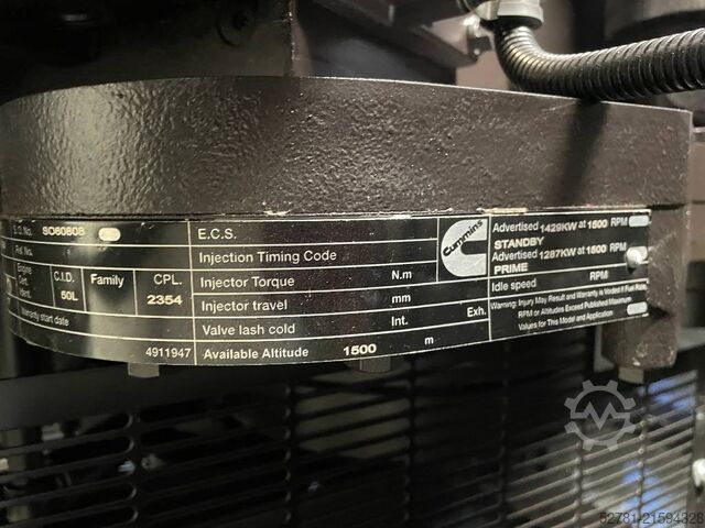 Aggregat Cummins KTA50GS8 - 1.675 kVA Generator - DPX-18821