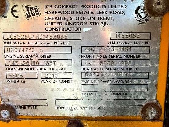 Front loader forklift JCB 926