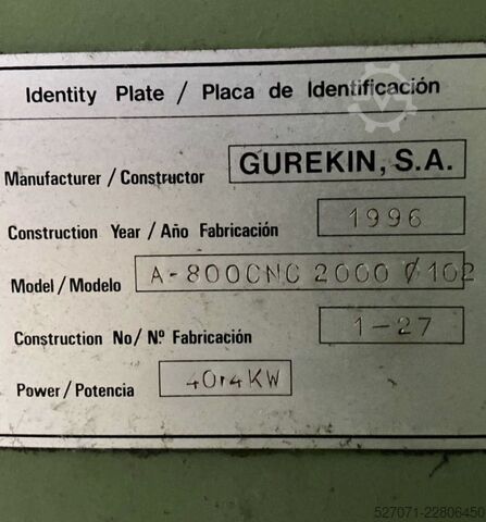 Center lathe Gurutzpe 