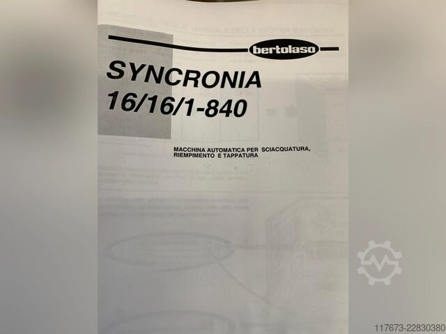 Verwendete Füllmonoblock Bertolaso Syncronia 16-16/1-840 Bertolaso Syncronia 16-16-1-840