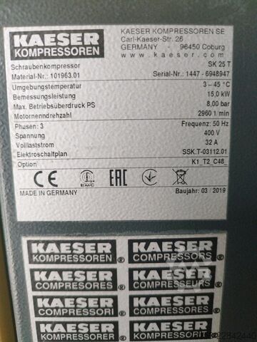 Schraubenkompressor Kaeser SK 25 T