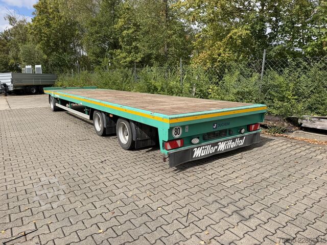 Low loader trailer Müller-Mitteltal TP 24,0  3 Achs Jumbo Prischen 9,40 m, Wenig Benutzt