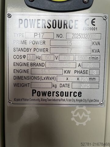 Aggregat Perkins 403A-15G2 - 17 kVA Generator - DPX-19800.1