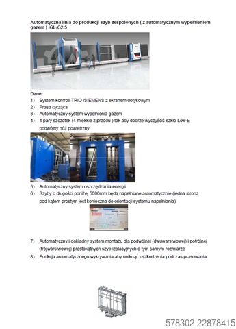 Insulating glass production line BOZA 