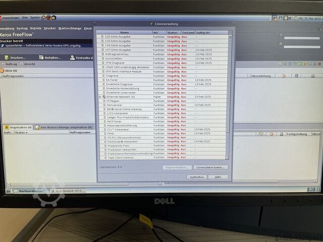 B/W production system Xerox Nuvera 157 EA incl. 2x paperdeck, stacker