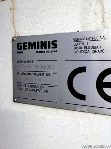 CNC-Drehmaschine Geminis GT5 G4 1200 x 8000