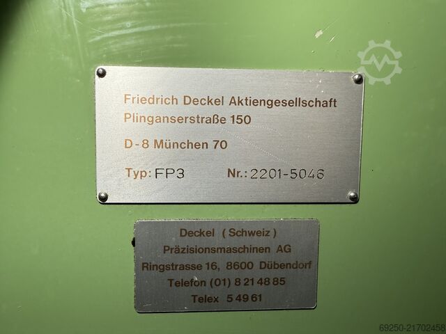 Werkzeugfräse Friedrich Deckel FP3