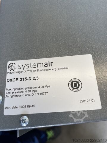 Evaporator coil for direct expansion Systemair DXCE 315-3-2,5