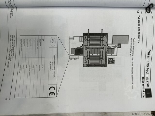 Weld edge beveling machine 8000 mm MIBA LNF 65