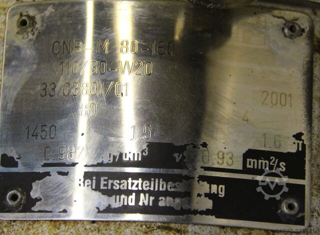 Kreiselpumpe Allweiler CNB-M 80-160