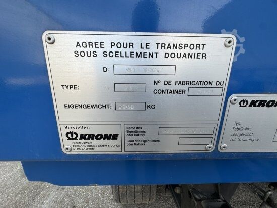 Swap chassis trailer KRONE KOFFER-WECHSELBRüCKE  DRY BOX WK 7,3 STG, NEUWERTIG