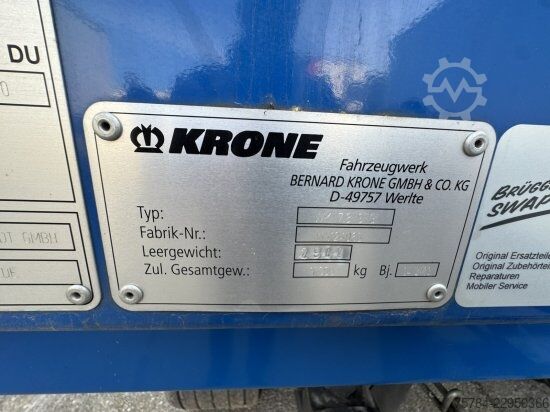 Swap chassis trailer KRONE KOFFER-WECHSELBRüCKE  DRY BOX WK 7,3 STG, NEUWERTIG