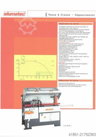 Automatic saw ELUMATEC SA 142-35